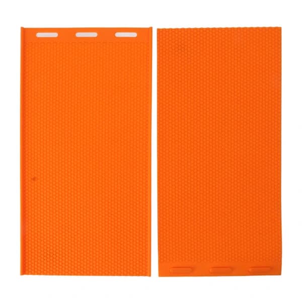 2-Rammer 5,4 mm Silikon Voksplatebaseform Birøktilbehør Oransje