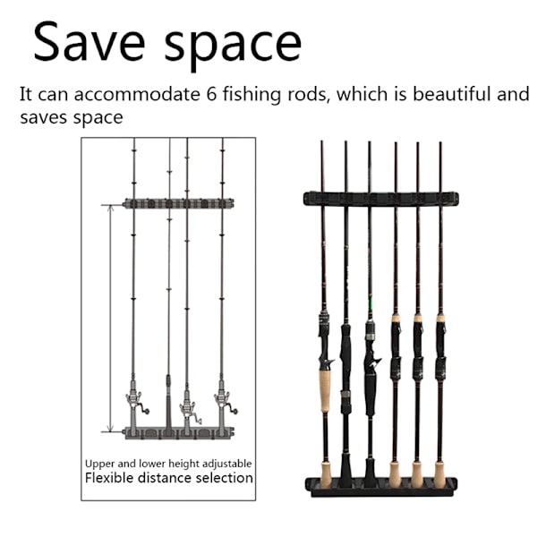 XJ-Booms Fishing 6-Stangs Stativ Stangholder