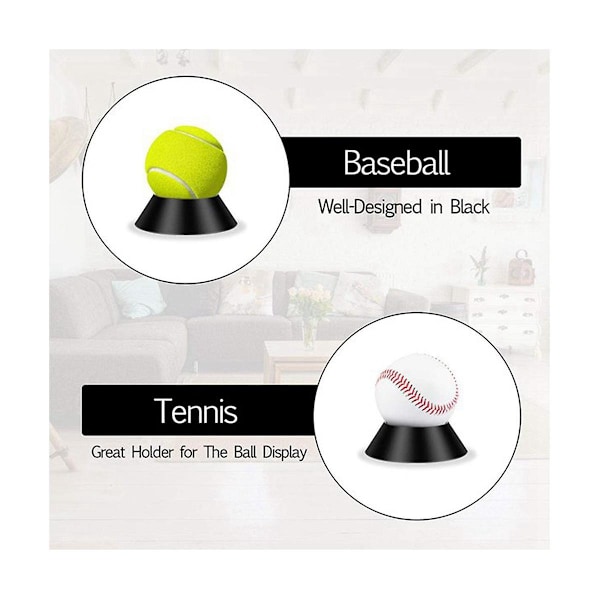 XJ-Ball Stands, Boldstativer Basketball Fodbold Plastik Display Stand Base, Sort