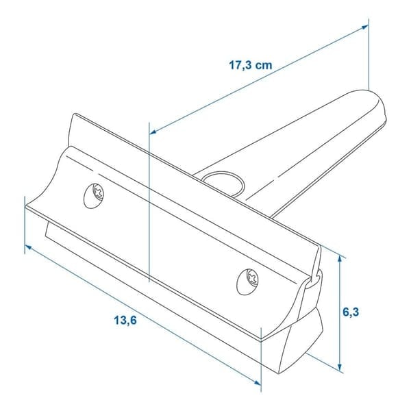 XJ-Vindusskrape 13,5 cm med svamp og isskrape 3 i 1