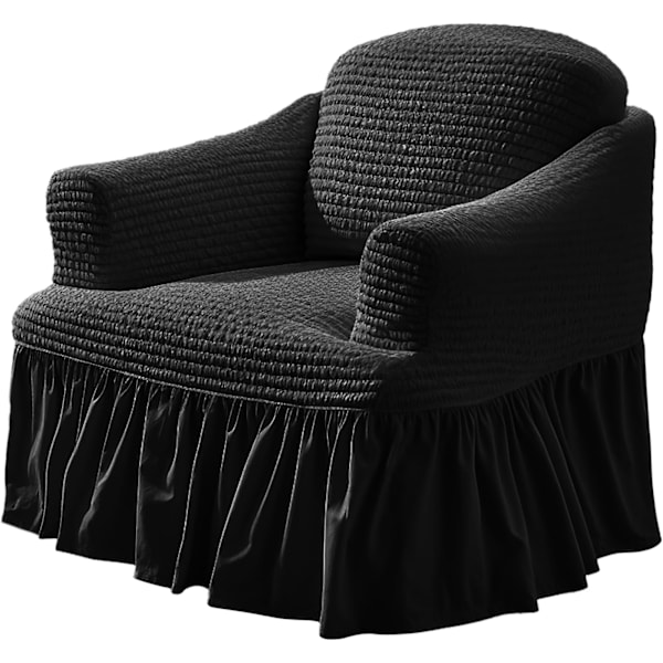 XJ-Sofaovertræk elastisk skridsikkert sofaovertræk elastisk sofaovertræk Sort