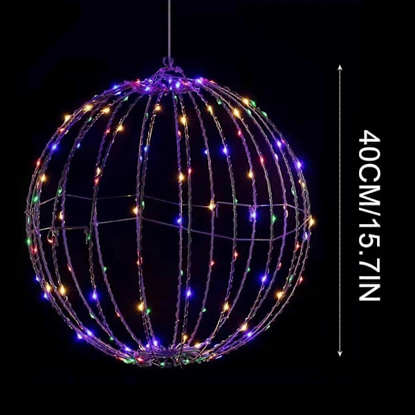 XJ-Jul LED-pallovalot, vedenpitävät valaistut joulupallot ulko- ja sisätiloihin, juhlatarvikkeet, puutarha, puut, koristelu (FMY)