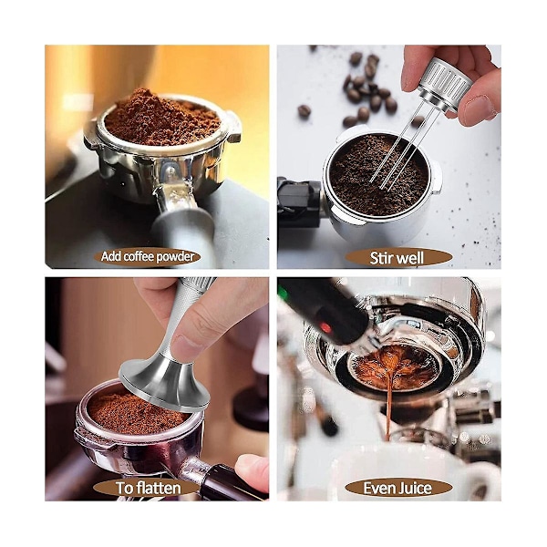 XJ-53mm Espressotamper, 2 i 1 Espressotamper og Espressofordelingsværktøj