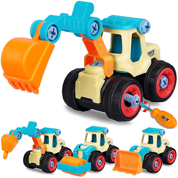 XJ - 4-pack Plocka isär lastbilsleksaker
