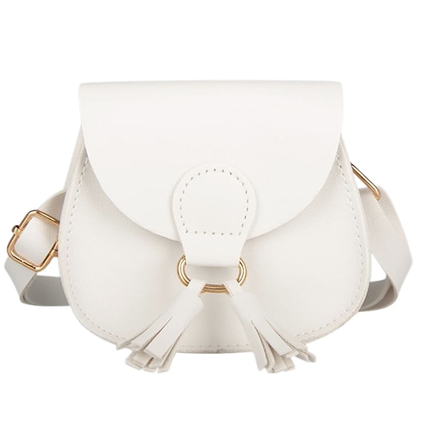 XJ-Flickläder Crossbody-väska med tofs Flickväska