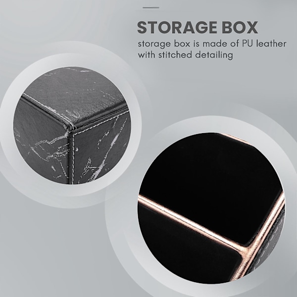 XJ-3 Slot PU Læder Fjernbetjeningsholder Organizer, Opbevaringsboks til Diverse Ting i Hjemmet, TV Guide/Post/CD O