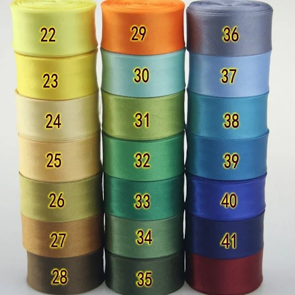 25mm (1\") satin blankpressad enkelvikt polyester snedslåband bordsduk plagg quilt hantverk sömnadstillbehör