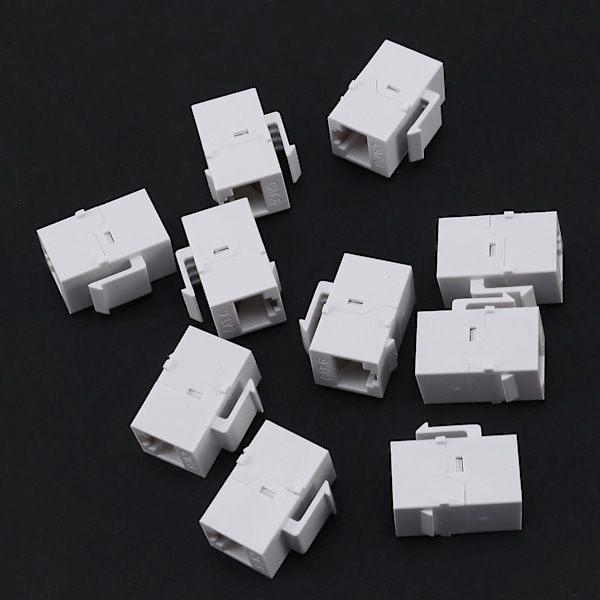 XJ-10 stk Rj45 Kontakt Jack Cat6 Skjøtekobling Ethernet Nettverk Lan Cat 6 Koblingsjakker Forleng Ad
