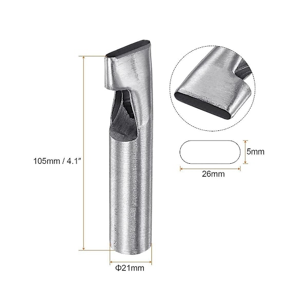 XJ-3 stk. Oval Hull Punch 5x26mm Lær Hul Kutter Avlang Punch Die For Stropp Belte Klokkereim Lær