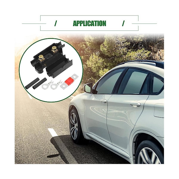 XJ-Ans Säkringshållarsats för Dubbla Batterisystem, Säkringshållare, Rörterminaler, Förklippt Krympslang
