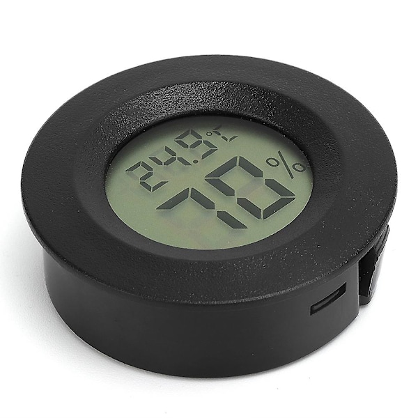 XJ-Digital reptiltermometer hygrometer - Rund form høy presisjon fuktighet temperaturmåler for øgle reptiler husholdning plantesko