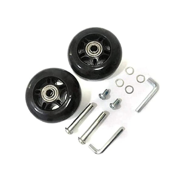 XJ-Musta Matkalaukun Vaihto 2 Pyörän Sarja 75mm X 24mm X 8mm/2.95tuumaa X 0.94tuumaa X 0.31tuumaa Pyörät