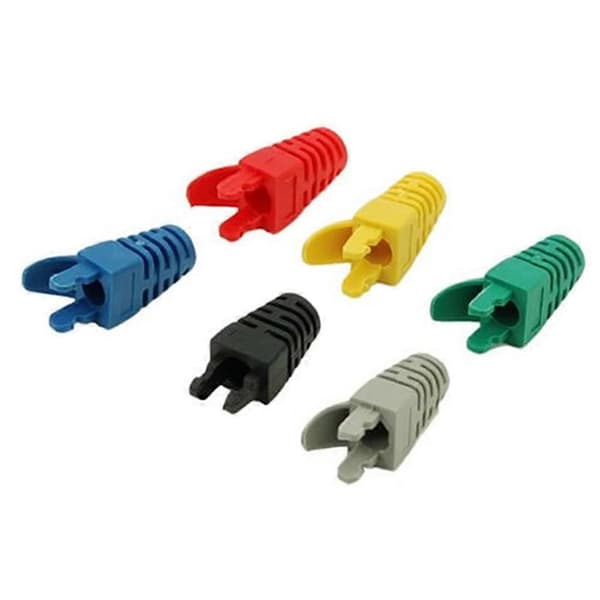 Cat6 Cat5 Strain Relief Boots, RJ45 Connector Protector Modular Network Plug Cover Cable Plug - 10/50 Pcs Yellow