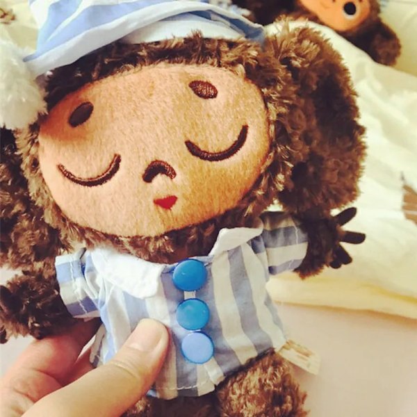 Högkvalitativ Cheburashka Plyschleksak Stora Ögon Apa Med Kläder Docka Ryssland Anime Baby Barn Sov Lugnande Dockleksaker Barn Present