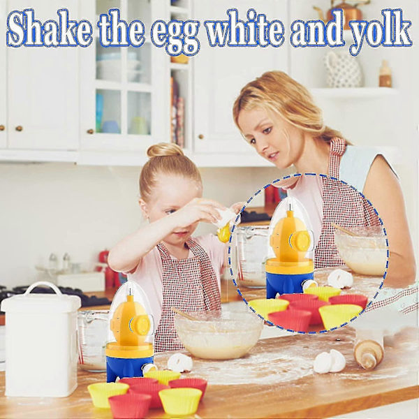 Egg Yolk Mixer, Quick Manual Egg Blender Portable Egg Maker, Egg Shaker Egg Spinner for Kitchen Mixing Eggs TA