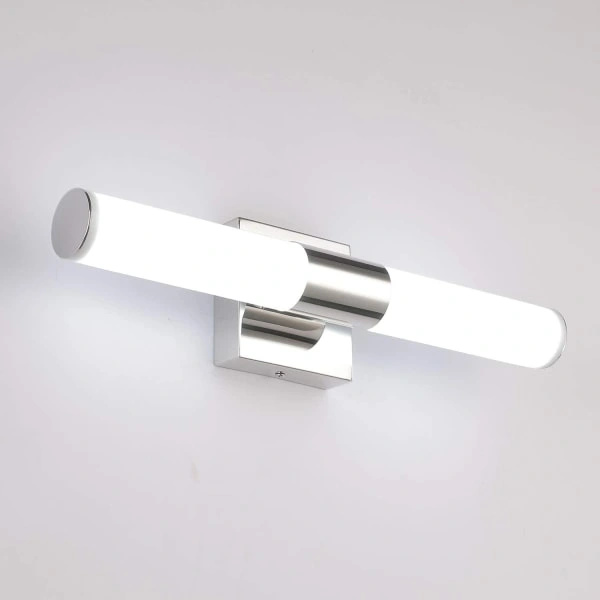 Baderomsskapbelysning, 16W krom LED-speillamper
