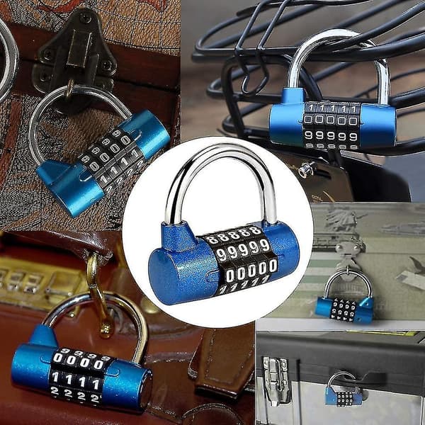 5-digit combination lock, suitable for gym lockers and toolboxes (red)