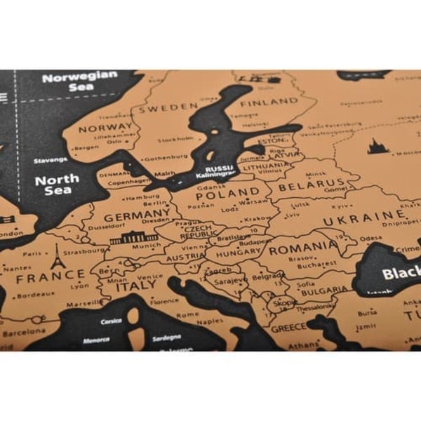 XJ-Stor Skrabekort | Verdenskort Scratch Map 82x59cm