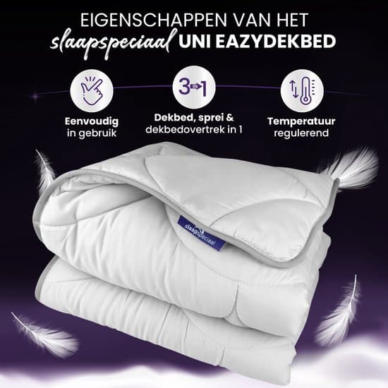 All Season Duvet Insert 140x200 cm, Ultra Soft Hypoallergenic Microfiber Comforter, Breathable Machine Washable Bedding for Single Bed, White
