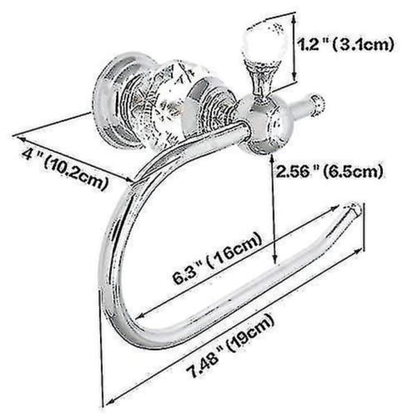 Crystal Series Toiletpapirholder i Messing, Poleret Krom