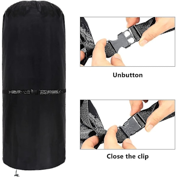 Väderbeständigt Utomhusvärmarskydd för Uteplats - UV-Resistent 600D Oxfordtyg - Rund - 50 X 50 X 120cm