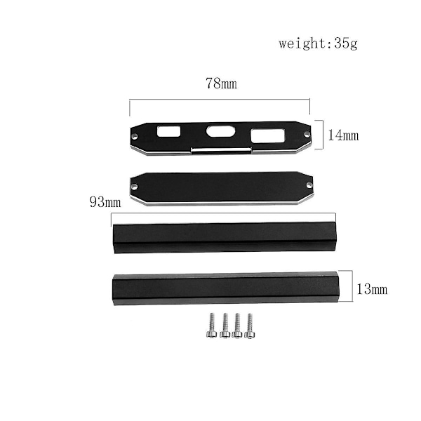 XJ-Aluminiumlegering Sändarskyddsram -nb4 För Noble Nb4 / Nb4 Pro Fjärrkontroll Svart
