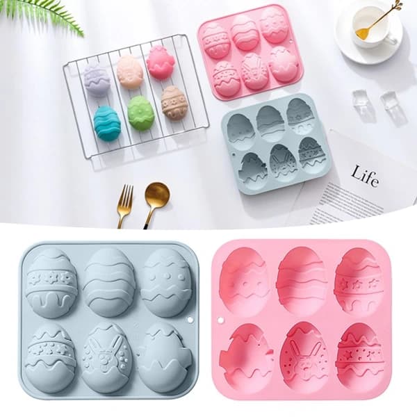 Påske Silikonform Kaninegg ROSA rosa