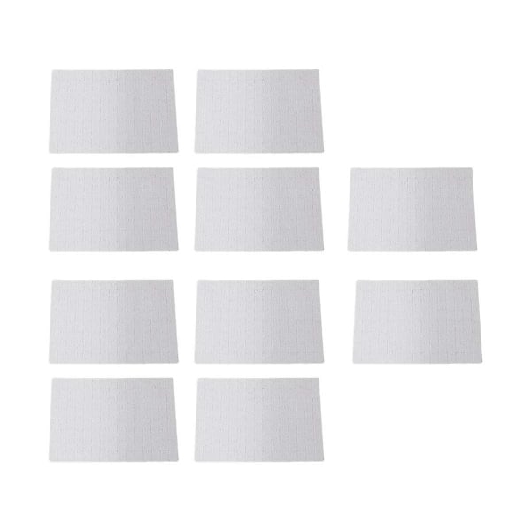 XJ-10 stk/lot DIY Blank Sublimasjon A4 Rektangel Papir Bilde Puslespill Varmepresse Overføring Håndverk Puslespill