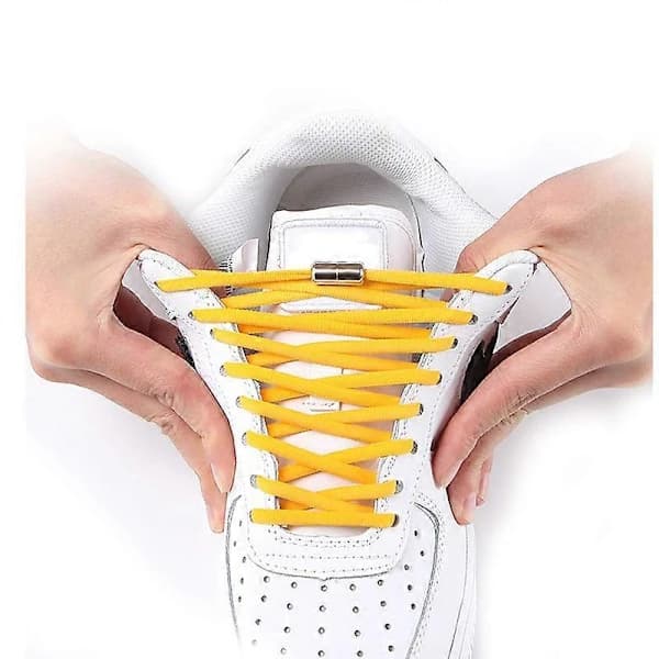Elastiske joggesko med elastiske skolisser uten knyting