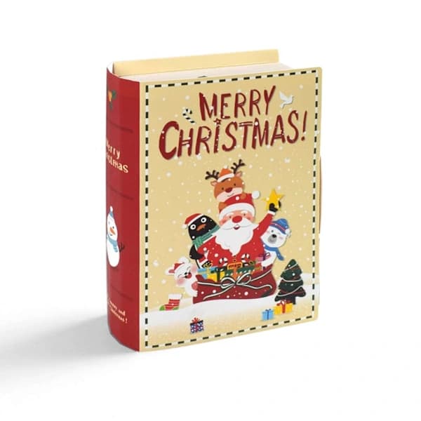 5 st God Jul Godisaskar Bokform Förpackningslåda 5 st