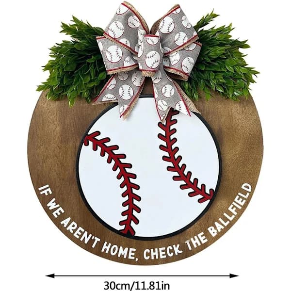Baseboll Välkomstskylt för Dörr Hem Välkomstskyltar Dörrdekor