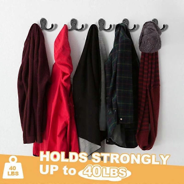 Wall Mounted Hooks, Double Robe Hooks
