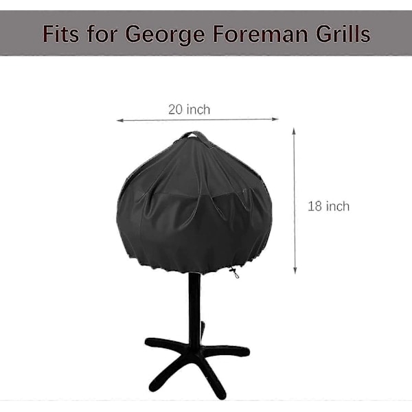 Grillskydd för George Foreman, TwoPone Elektriskt BBQ Grillskydd Runt Grillöverdrag, Inomhus Utomhus Vattentätt