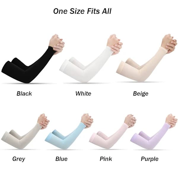 Arm Sleeves Arm Cover VIT Hvit