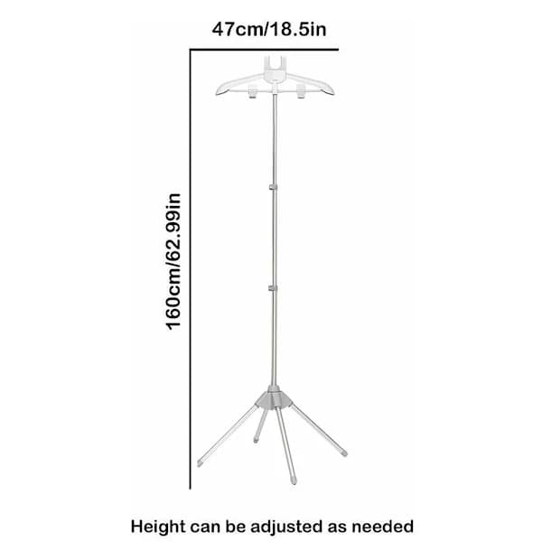 Gulvmonteret strygestativ dampstativ GRÅ Grå