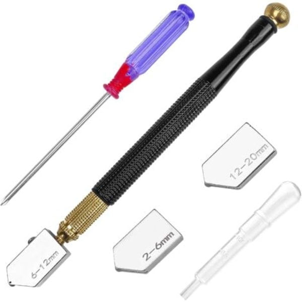 Professionell Diamant Glasskärare Metalllegering Manuell Glasslipare för Tjockt Glas Fönsterskärverktyg Spegel Kakelskärare Set