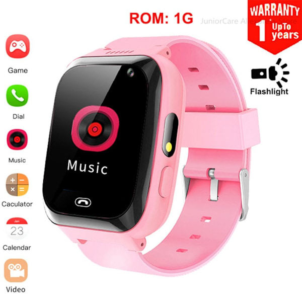 XJ-Smartklocka Barn Telefonklocka ROSA