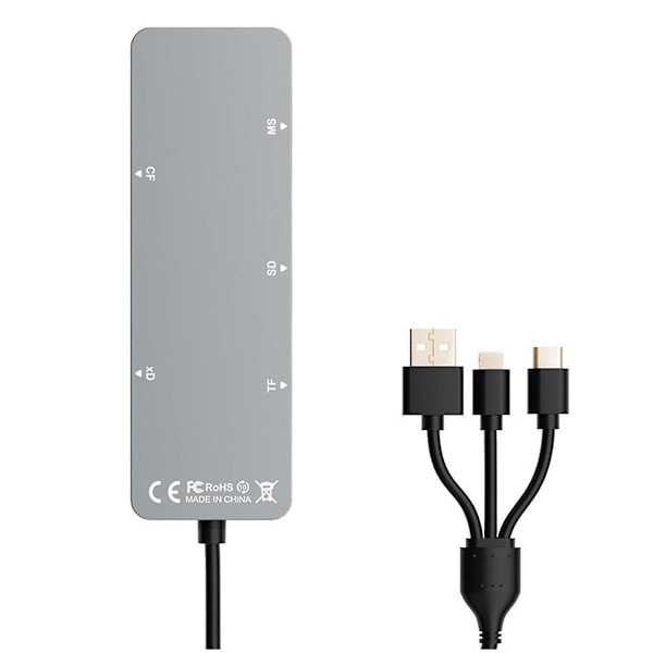 XJ-5-i-1 Multi-minnekortleser SD/TF/MS//XD Kortleser USB C OTG-adapter Adapter for