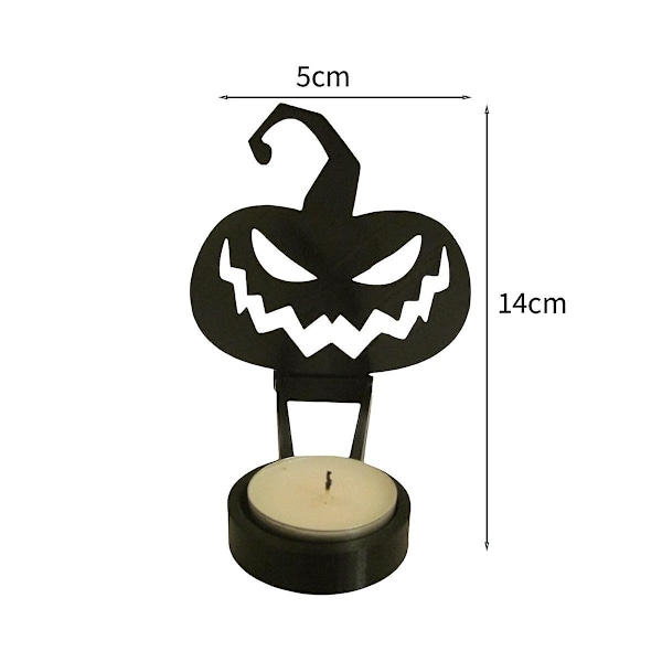 XJ-Halloween Dekorationer Hem Halloween Dekor, roliga Skugg Ljusstakar Bordsdekorativa Ljus S