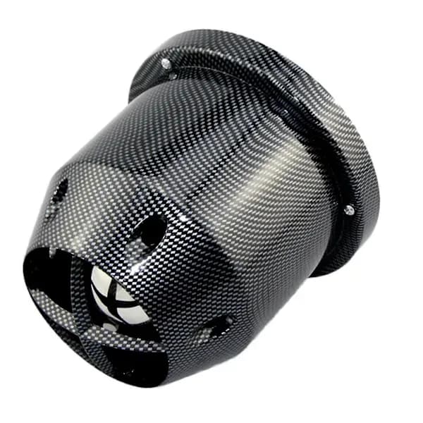 Høyflow Luftfilter i Karbonfibersvamp Modifikasjon Luftfilter Inntaksfilter 76MM Luftfilter