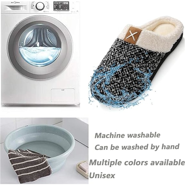 XJ-Herrtofflor Memory Foam Hem Komforttofflor Wo