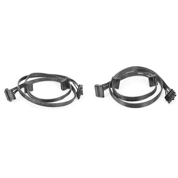 XJ-2x 5pin 1 Til 3 Perifer 4 Pin Molex Ide/15 Pin Sata 5p Psu Strømforsyningskabel Til V550 V650 V700