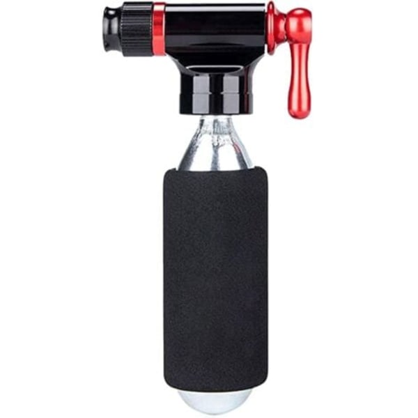 Pro Bike Tool Nopea ja Helppo CO2-pumppu - Sopii Presta- ja Schrader-venttiileille - Polkupyörän Rengaspumppu Maantie- ja Maastopyörille - Eristetty Holkki - CO2-patruuna