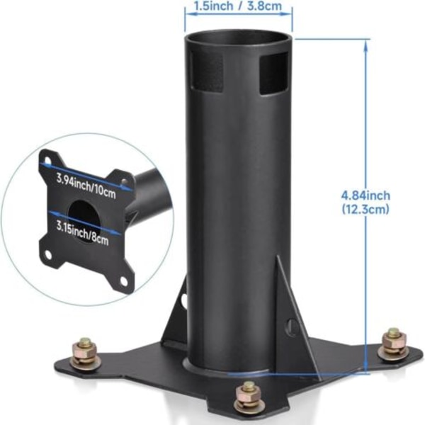 Starlink Tagmontering, Starlink Monteringsbeslag i Rustfrit Stål, Satellitmastmontering til Starlink V2, Starlink Rygmontering til Starlink Internet Kit