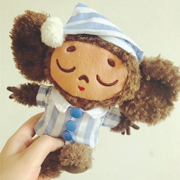 Laadukas Cheburashka pehmolelu, iso silmäinen apina vaatteilla, nukke Venäjä Anime vauva lapsi uni rauhoittava nukke lelut lasten lahja