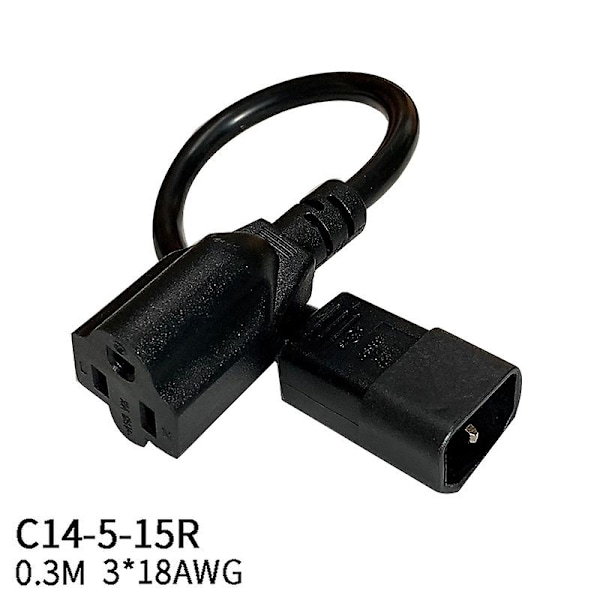 XJ-C14 Til 5-15r Amerikansk Standard 3-pin Hunnledning For Ups (0,3 meter)
