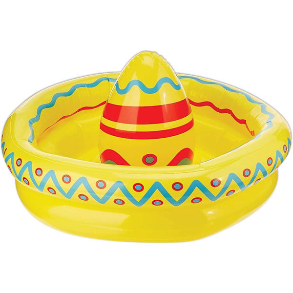Oppustelig drikkekøler med en diameter på ca. 50 cm, Mexico, temafest, karneval, poolparty