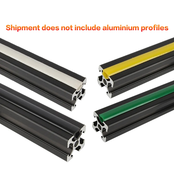 3DSWAY 3D Printer Dele 2020 Aluminium Profil 6mm Slot PVC Plastik Blød Dækning CNC Flad Forsegling Lim Strimmel til Ender 3 CR10