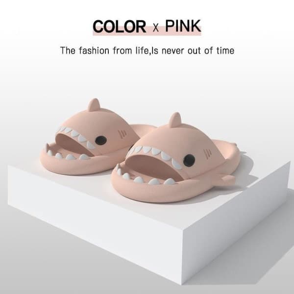 Haitossut Shark Slide Miehet Naiset Tossut Pinkki 44/45