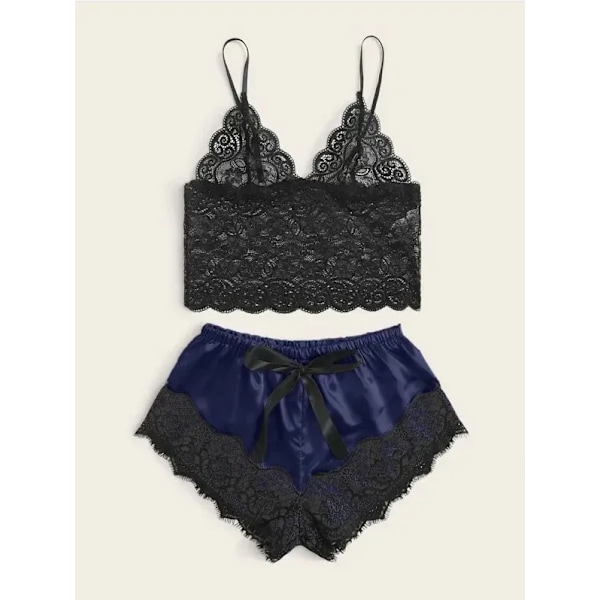 Sovkläder för kvinnor Lounge Satin Siden Pyjamas Set Dam Topp Byxor Blommig Tryckt Sovkläder Höst Pyjamas Hemmakläder Nattkläder
